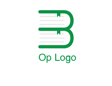 letter B book logo