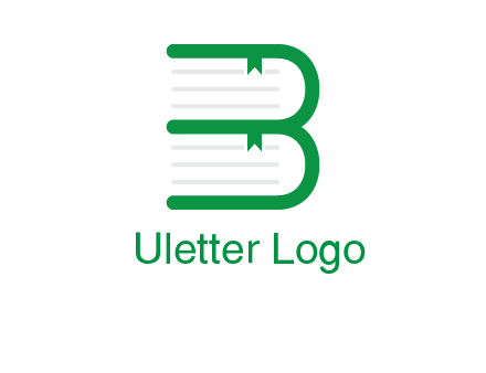 letter B book logo