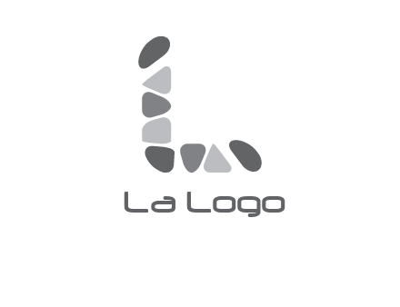 letter L made of stone logo