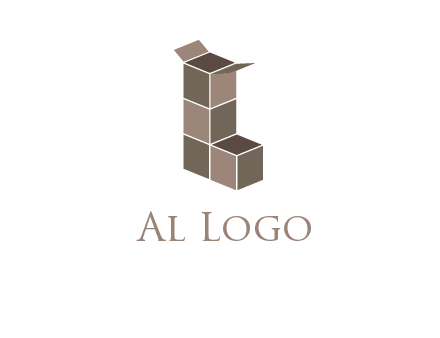 letter L cubes logo