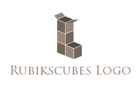 letter L cubes logo