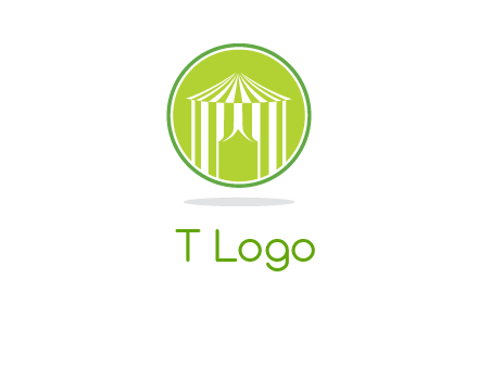 circus tent in circle logo