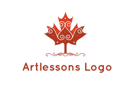 design on maple leaf logo