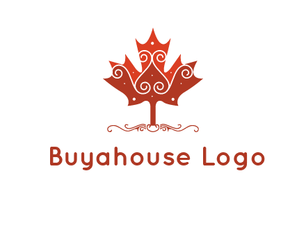 design on maple leaf logo