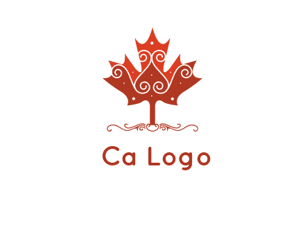 design on maple leaf logo