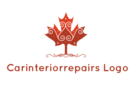 design on maple leaf logo