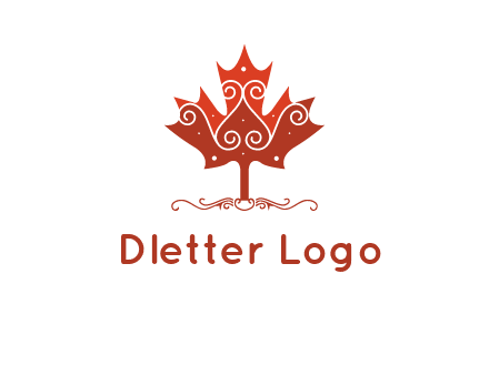 design on maple leaf logo