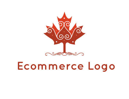 design on maple leaf logo