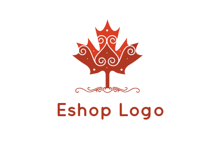 design on maple leaf logo