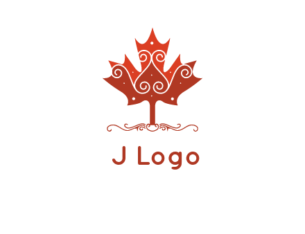 design on maple leaf logo