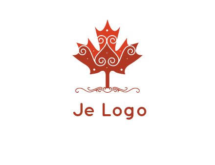 design on maple leaf logo