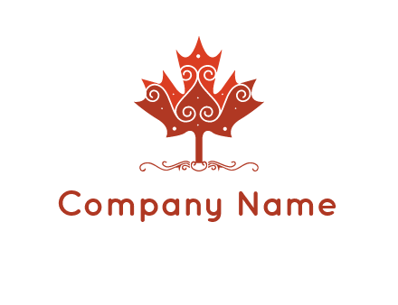 design on maple leaf logo