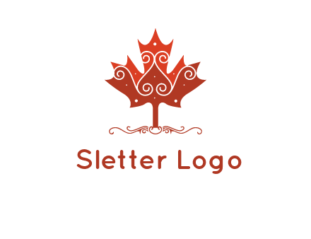 design on maple leaf logo