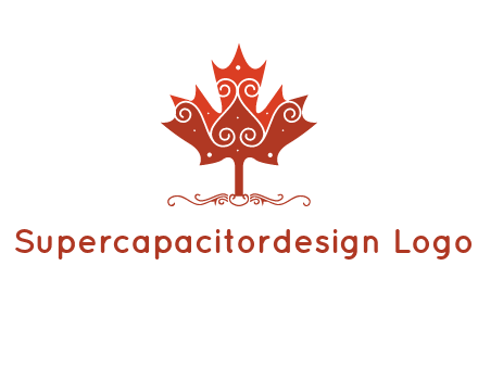 design on maple leaf logo