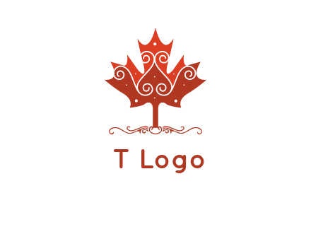 design on maple leaf logo