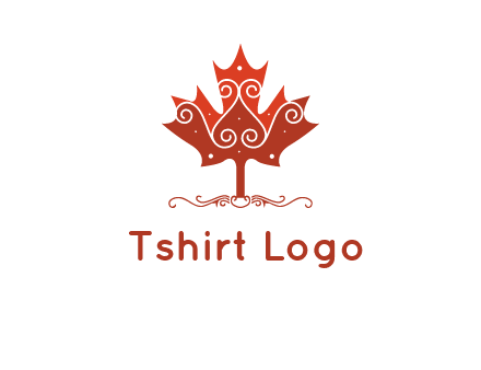 design on maple leaf logo