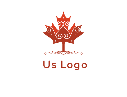 design on maple leaf logo