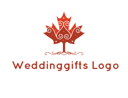 design on maple leaf logo