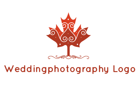 design on maple leaf logo