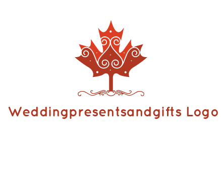 design on maple leaf logo