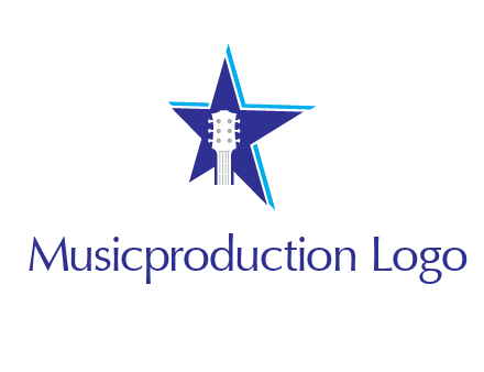 guitar head and star logo