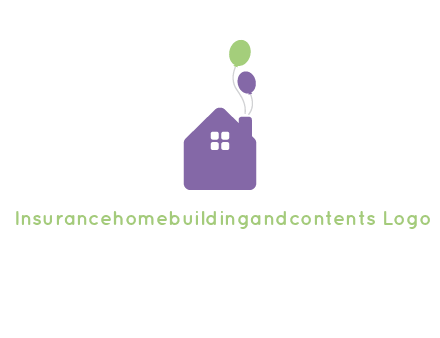 house with balloons logo