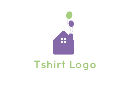 house with balloons logo