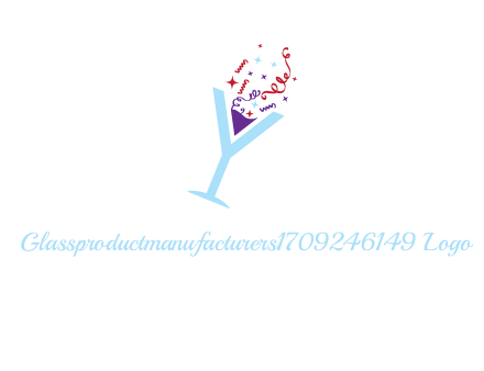 letter y martini glass logo