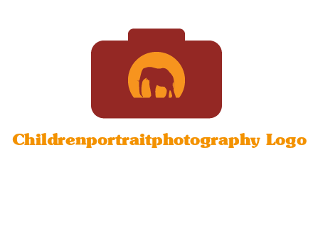 elephant in front of sun in camera