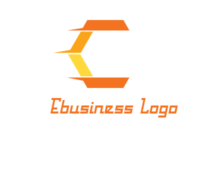 fast polygonal letter C logo