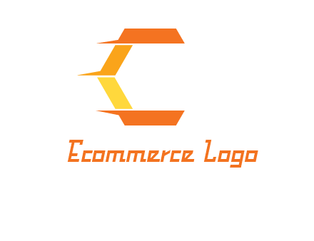 fast polygonal letter C logo