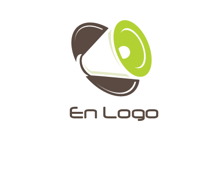 loud speaker in circle entertainment logo