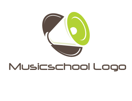 loud speaker in circle entertainment logo