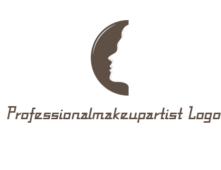 face on letter c logo