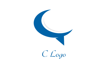 letter c speech bubble logo