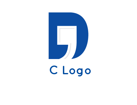 apostrophe in letter D logo