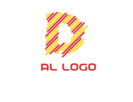 letter D stripes logo