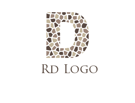 mosaic letter D logo