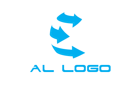 letter e arrows logo