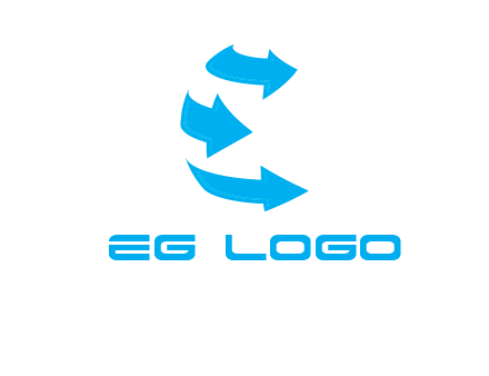 letter e arrows logo