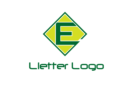 letter e in square logo