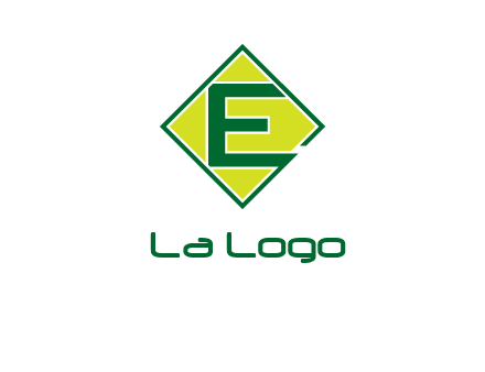 letter e in square logo