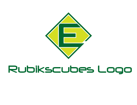 letter e in square logo