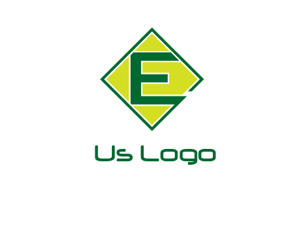 letter e in square logo