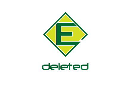 letter e in square logo