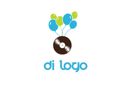 music disk and balloon vector