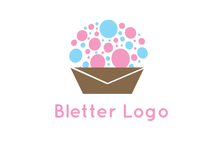 cupcake with envelope logo