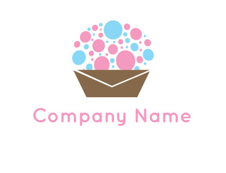 cupcake with envelope logo