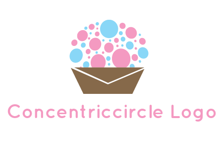 cupcake with envelope logo