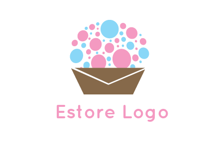 cupcake with envelope logo